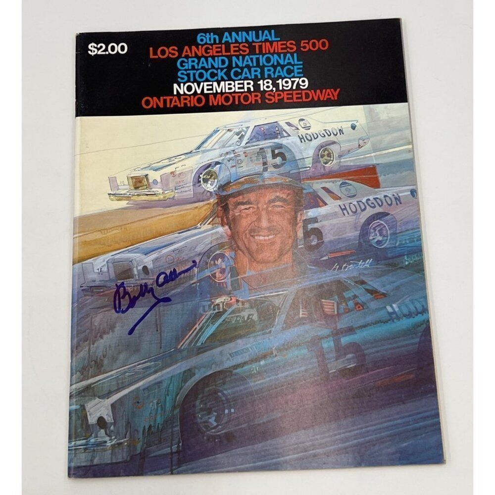 Bobby Allison Signed  Program Vintage 1979 Los Angeles Times 500 Stock Car Race